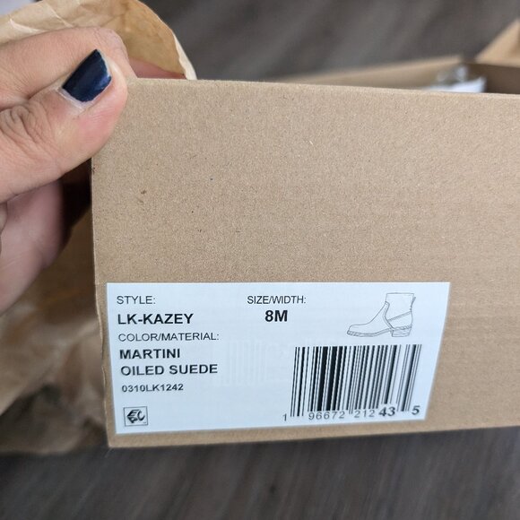 Lucky Brand Kazey Ankle Boot Suede Martini Green Sz8 - Picture 8 of 9